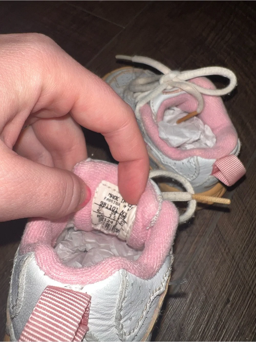 Vintage Nike Kids White, Pink & Peach Sneakers